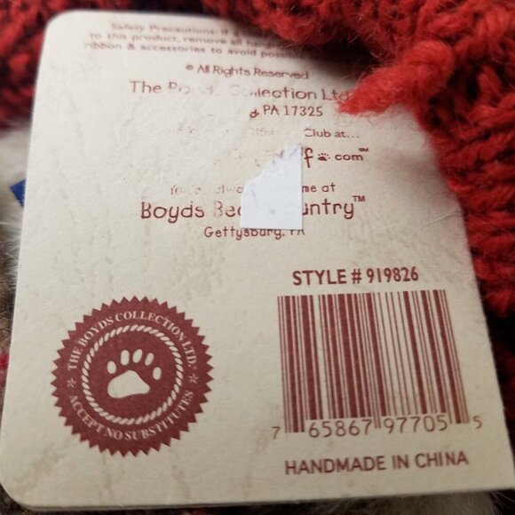 Boyds Bears Rusty McPunkin Pumpkin Jointed 12"‎ Head Bean Collection - Picture 7 of 11